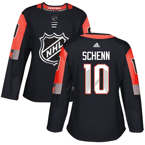 Adidas Blues #10 Brayden Schenn Black 2018 All-Star Central Division Authentic Women's Stitched NHL Jersey - Click Image to Close